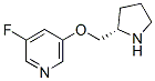 Pyridine, 3-fluoro-5-[(2S)-2-pyrrolidinylmethoxy]- (9CI) Struktur