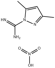 3,5-dimethyl-1H-pyrazole-1-carboxamidine nitrate  Struktur