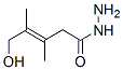 3-Pentenoic  acid,  5-hydroxy-3,4-dimethyl-,  hydrazide Struktur