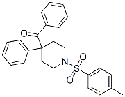 4-benzoyl-4-phenyl-1-(p-tolylsulphonyl)piperidine Struktur