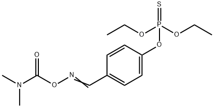 Phosphorothioic acid, O,O-diethyl O-(4-(((((dimethylamino)carbonyl)oxy )imino)methyl)phenyl) ester Struktur