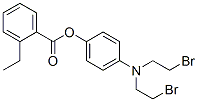 2-Ethylbenzoic acid 4-[bis(2-bromoethyl)amino]phenyl ester Struktur