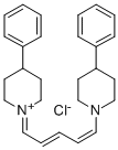 1-(5-(4-Phenylpiperidino)-2,4-pentadienylidene)-4-phenylpiperidiniumchloride Struktur