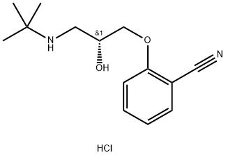 Benzonitrile, o-[3-(tert-butylamino)-2-hydroxypropoxy]-, monohydrochloride, (-)- (8CI) Struktur