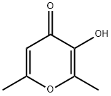 2,6-Dimethyl-5-hydroxy-4H-pyran-4-one Struktur