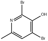 2,4-DIBROMO-3-HYDROXY-6-PICOLINE Struktur