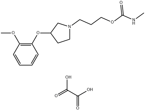 1-Pyrrolidinepropanol, 3-(o-methoxyphenoxy)-, methylcarbamate (ester),  oxalate (1:1) Struktur