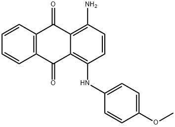 1-amino-4-[(4-methoxyphenyl)amino]anthraquinone Struktur