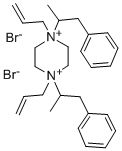 Piperazinium, 1,4-bis(alpha-methylphenethyl)-1,4-diallyl-, dibromide Struktur