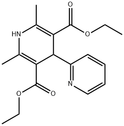 2,6-Dimethyl-4-(2-pyridyl)-1,4-dihydropyridine-3,5-dicarboxylic acid diethyl ester Struktur