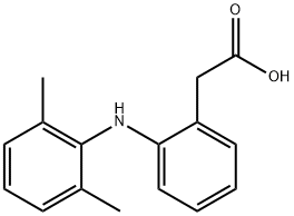 2-(2,6-Dimethylanilino)benzeneacetic acid Struktur