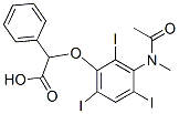 2-[3-(N-Methylacetylamino)-2,4,6-triiodophenoxy]-2-phenylacetic acid Struktur