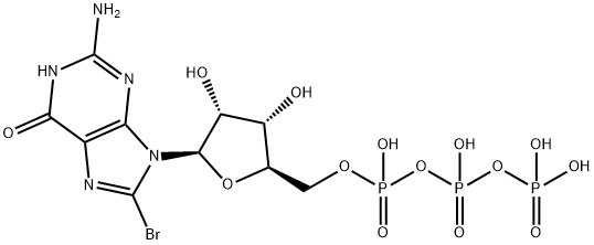 8-bromoguanosine triphosphate Struktur