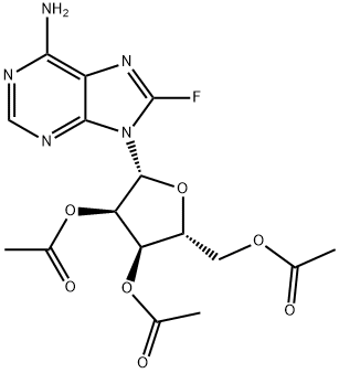 2',3',5'-TRI-O-ACETYL-8-FLUORO ADENOSINE Struktur