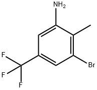 3-BROMO-2-METHYL-5-TRIFLUOROMETHYLANILIN Struktur