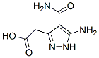 5-amino-4-(aminocarbonyl)-1H-pyrazole-3-acetic acid Struktur