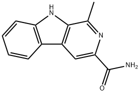 1-Methyl-9H-pyrido[3,4-b]indole-3-carboxamide Struktur