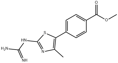 METHYL 4-(2-([AMINO(IMINO)METHYL]AMINO)-4-METHYL-1,3-THIAZOL-5-YL)BENZOATE Struktur