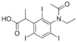 2-[3-(N-Ethylacetylamino)-2,4,6-triiodophenyl]propionic acid Struktur