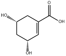 1-Cyclohexene-1-carboxylicacid,3,5-dihydroxy-,(3R,5R)-(9CI) Struktur