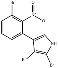 2,3-Dibromo-4-(3-bromo-2-nitrophenyl)-1H-pyrrole Struktur