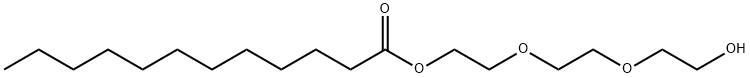 2-[2-(2-hydroxyethoxy)ethoxy]ethyl laurate Struktur