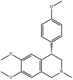 (4S)-1,2,3,4-Tetrahydro-4-(4-methoxyphenyl)-6,7-dimethoxy-2-methylisoquinoline Struktur