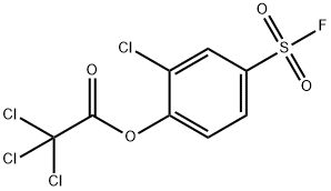 Trichloroacetic acid 2-chloro-4-(fluorosulfonyl)phenyl ester Struktur