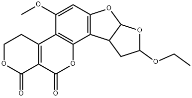 9-Ethoxy-3,4,7a,9,10,10a-hexahydro-5-methoxy-1H,12H-furo[3',2':4,5]furo[2,3-h]pyrano[3,4-c][1]benzopyran-1,12-dione Struktur