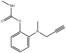 N-Methylcarbamic acid o-[methyl(2-propynyl)amino]phenyl ester Struktur