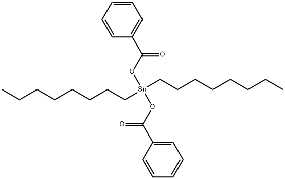 Dioctyltin(IV)dibenzoate Struktur