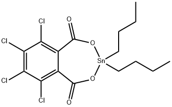 3,3-Dibutyl-6,7,8,9-tetrachloro-2,4,3-benzodioxastannepin-1,5-dione Struktur