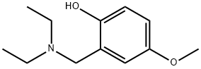 2-(diethylaminomethyl)-4-methoxy-phenol Struktur