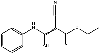 3-ANILINO-2-CYANO-3-MERCAPTOACRYLIC ACID ETHYL ESTER Struktur