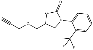 5-[(2-Propynyloxy)methyl]-3-[2-(trifluoromethyl)phenyl]-2-oxazolidinone Struktur