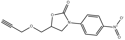 3-(4-Nitrophenyl)-5-[(2-propynyloxy)methyl]-2-oxazolidinone Struktur