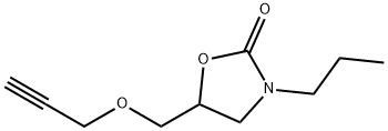 3-Propyl-5-[(2-propynyloxy)methyl]-2-oxazolidinone Struktur