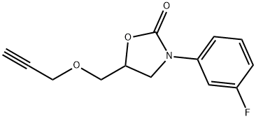 3-(3-Fluorophenyl)-5-[(2-propynyloxy)methyl]-2-oxazolidinone Struktur