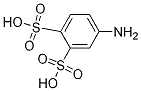 1,2-Benzenedisulfonic acid, 4-amino- Struktur