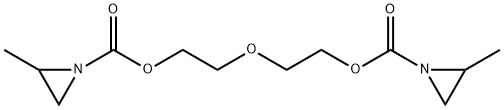 2-[2-(2-methylaziridine-1-carbonyl)oxyethoxy]ethyl 2-methylaziridine-1 -carboxylate Struktur