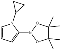 1H-Pyrrole, 1-cyclopropyl-2-(4,4,5,5-tetramethyl-1,3,2-dioxaborolan-2-yl)- Struktur