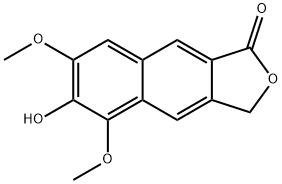 6-Hydroxy-5,7-dimethoxynaphtho[2,3-c]furan-1(3H)-one Struktur