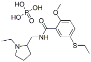 N-[(1-ethylpyrrolidin-2-yl)methyl]-5-(ethylthio)-2-methoxybenzamide phosphate Struktur