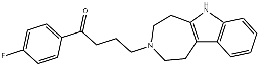 1-(4-Fluorophenyl)-4-(1,4,5,6-tetrahydroazepino[4,5-b]indol-3(2H)-yl)-1-butanone Struktur