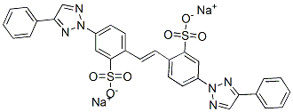 disodium 4,4'-bis(4-phenyl-2H-1,2,3-triazol-2-yl)stilbene-2,2'-disulphonate  Struktur