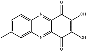 2,3-Dihydroxy-7-methyl-1,4-phenazinedione Struktur