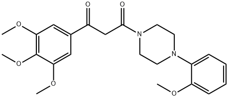 1-(o-Methoxyphenyl)-4-[3-(3,4,5-trimethoxyphenyl)-1,3-dioxopropyl]piperazine Struktur