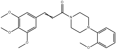 1-(o-Methoxyphenyl)-4-[2-(3,4,5-trimethoxyphenyl)ethenylcarbonyl]piperazine Struktur