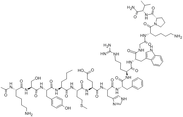 AC-LYS-TYR-VAL-NLE-GLY-HIS-PHE-ARG-TRP-ASP-ARG-PHE-GLY-NH2 結(jié)構(gòu)式