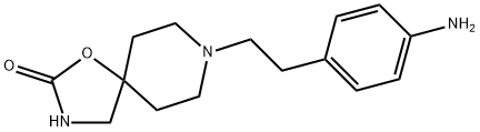 8-(p-Aminophenethyl)-1-oxa-3,8-diazaspiro[4.5]decan-2-one Struktur